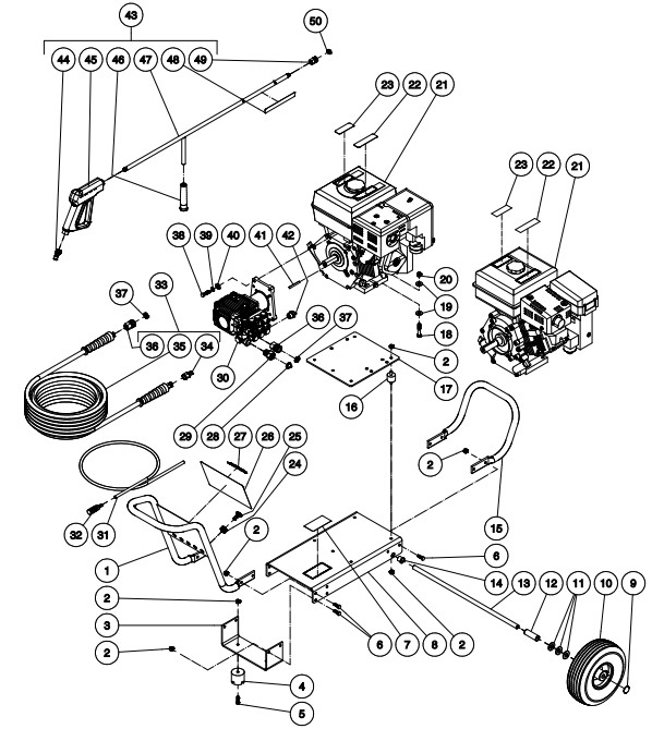MITM CA-3003-0MKB pressure washer parts